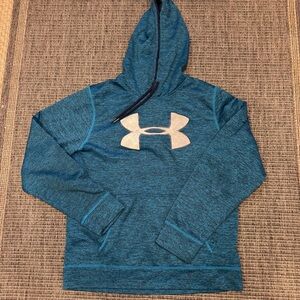 Under Armour Blue Hoodie with White Logo